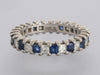 18K White Gold 1.68-Carat Diamond and Sapphire Eternity Band