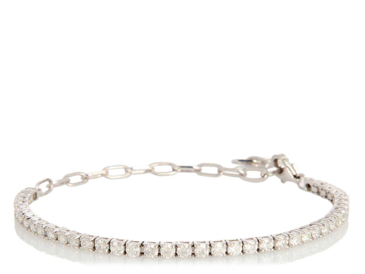 14K White Gold 1-Carat Diamond Bracelet