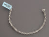 14K White Gold 4.09-Carat Bezel Diamond Tennis Bracelet