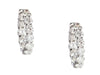 14K White Gold 5.25-Carat Diamond Oval Hoops