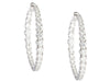 14K White Gold 5.46-Carat Diamond Inside-Out Hoops