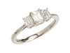 Platinum 1-Carat 3-Stone Diamond Ring