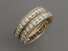 14K White Gold 2.5-Carat Diamond Eternity Band Set