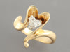 14K Yellow Gold 0.50-Carat Diamond Heart Ring