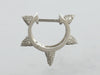 14K White Gold Diamond Spike Huggie Earrings