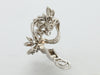 18K White Gold Diamond Swirl Mid-Century Clip-On Earrings