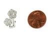 18K White Gold Diamond Flower Earrings