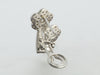 18K White Gold Diamond Flower Earrings