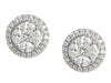 18K White Gold 0.80-Carat Diamond Cluster Earrings