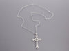 18K White Gold Diamond Cross Necklace