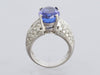 Platinum 7.23-Carat Tanzanite and Diamond Ring