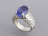 Platinum 7.23-Carat Tanzanite and Diamond Ring