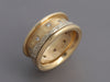 14K Two-Tone Gold and Diamond Contemporary Band