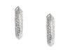 Perfecta 18K White Gold Diamond Knife Edge Hoop Pierced Earrings