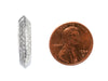 Perfecta 18K White Gold Diamond Knife Edge Hoop Pierced Earrings