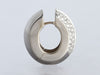 Perfecta 18K White Gold Diamond Knife Edge Hoop Pierced Earrings