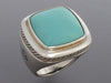 David Yurman Sterling Silver 20mm Turquoise Albion Ring