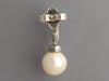 David Yurman Sterling Silver Diamond and Pearl Solari Pierced Drop Earrings