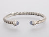 David Yurman Chalcedony and Diamond Cable Classic Bracelet