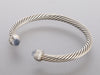 David Yurman Chalcedony and Diamond Cable Classic Bracelet