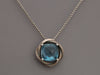 David Yurman Medium Blue Topaz Infinity Necklace