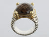 David Yurman Two-Tone Diamond and Smoky Topaz Wheaton Ring