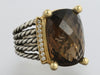 David Yurman Two-Tone Diamond and Smoky Topaz Wheaton Ring
