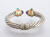 David Yurman 10mm renaissance bracelet amythest/rhodolite/Chalcedony