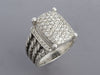 David Yurman Sterling Silver Pavé Diamond Wheaton Ring