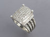 David Yurman Sterling Silver Pavé Diamond Wheaton Ring