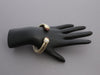 David Yurman 14K Yellow Gold Diamond and Garnet Double Row Cable Bracelet