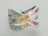 Effy 14K White Gold Diamond and Rainbow Sapphire Watercolors Ring
