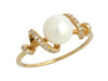 Effy 14K Yellow Gold Pearl and Diamond Ring