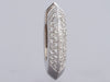 Perfecta 18K White Gold Diamond Knife Edge Hoop Pierced Earrings
