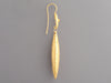 Gurhan Long 24K Yellow Gold Diamond Wheat Drop Pierced Earrings