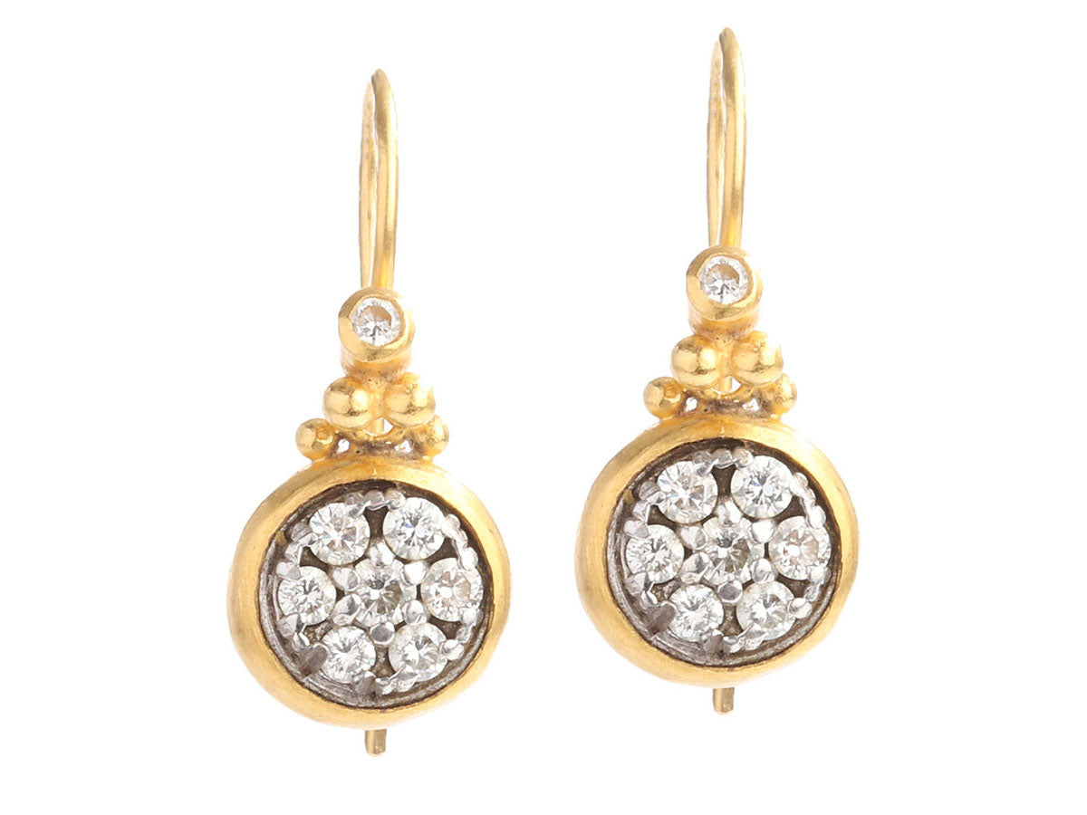 Gurhan Two-Tone Diamond Celestial Drop Pierced Earrings