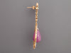 14K Yellow Gold Diamond and Ruby Drop Earrings