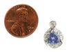 18K White Gold Trillion-Cut Tanzanite Earrings
