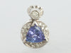 18K White Gold Trillion-Cut Tanzanite Earrings