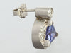 18K White Gold Trillion-Cut Tanzanite Earrings