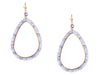 14K Yellow Gold Amethyst and Tanzanite Bead Pierced Drop Earrings