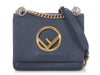 Fendi Small Blue Kan F Chain Shoulder Bag