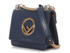 Fendi Small Blue Kan F Chain Shoulder Bag