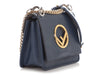 Fendi Small Blue Kan F Chain Shoulder Bag