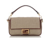 Fendi Beige Jacquard Sardo FF 1974 Baguette