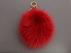 Fendi Red and Pink Fox Heart Pom Pom Charm