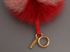 Fendi Red and Pink Fox Heart Pom Pom Charm