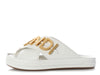 Fendi White Fendigraphy Slide Sandals