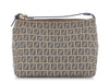 Fendi Vintage Blue and Cream Canvas Zucca Pochette