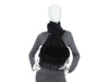 Fendi Black Cashmere Scarf with Fur Rosettes